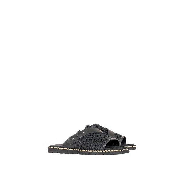 Henry Beguelin Man Slipper Mesh Black