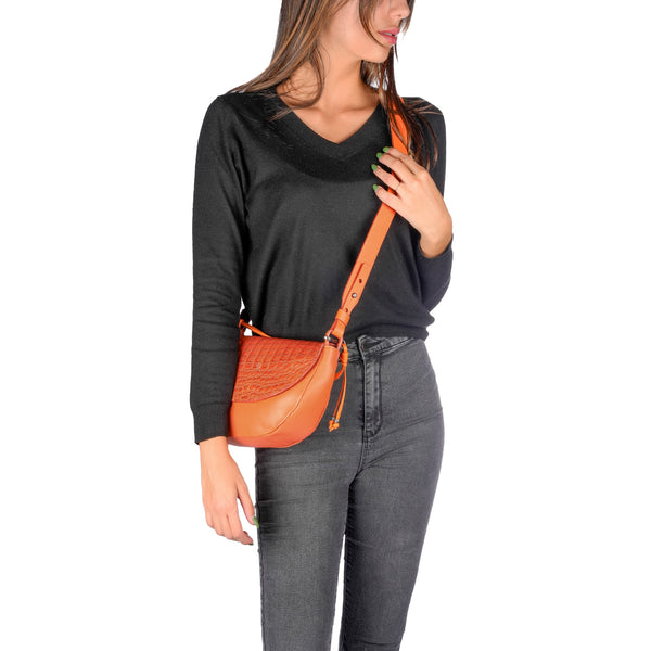 Henry Beguelin Marinella M Muflone Croco Orange