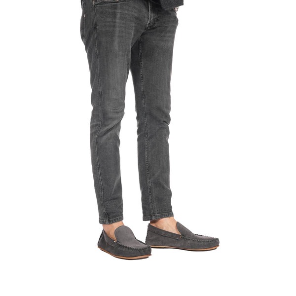 Henry Beguelin Moccasins Chamois Anthracite Grey