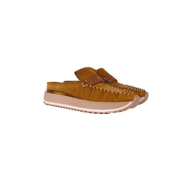 Henry Beguelin Mocker Slipper Suede Cognac