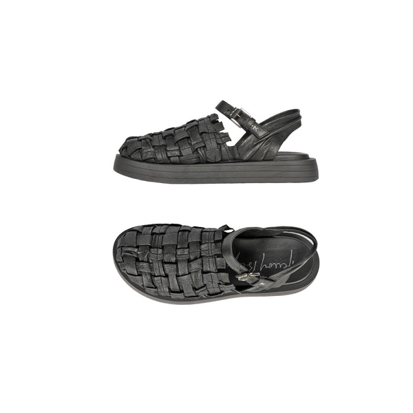 henry beguelin Mule Intreccio Cesta Black