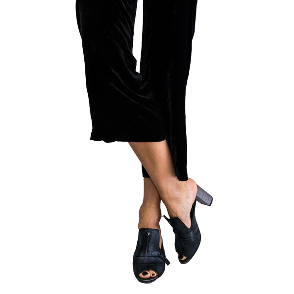 Henry Beguelin Mule Sandal Nodo Metal Davè Black