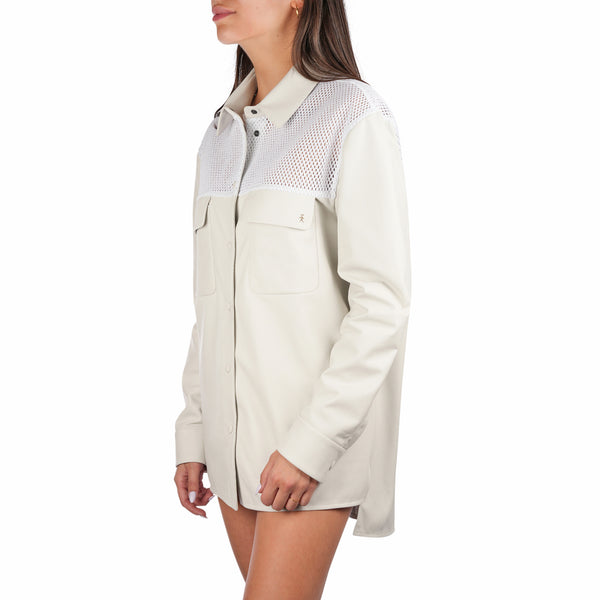 henry beguelin Nappa Leather Shirt White