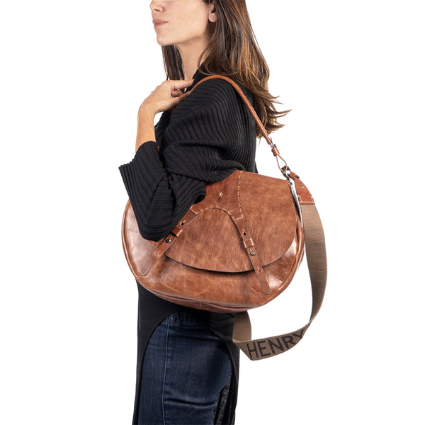 Henry Beguelin New Sella Horse L HB Vetrato Brandy