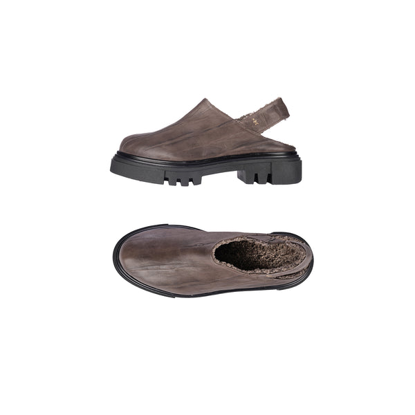 henry beguelin Open Back Slipper Plissettato Brown