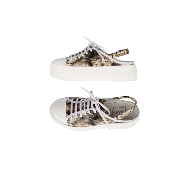 Henry Beguelin Open Back Sneaker Flowers Vintage