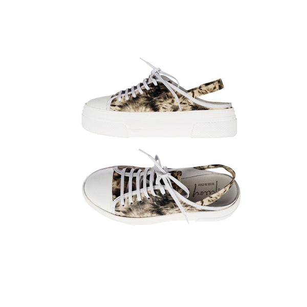 henry beguelin Open Back Sneaker Flowers Vintage