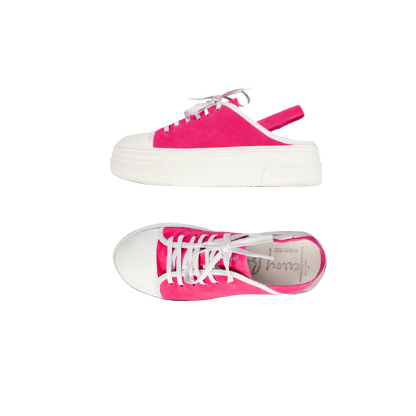 henry beguelin Open Back Sneaker Grattato Fuchsia