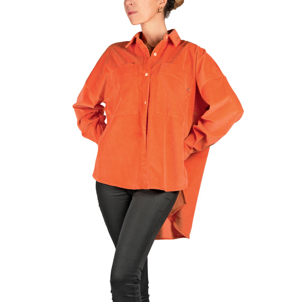 henry beguelin Orange Shirt in Velvet effect