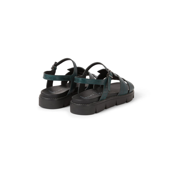 Henry Beguelin Patch Lux Sandal Teal