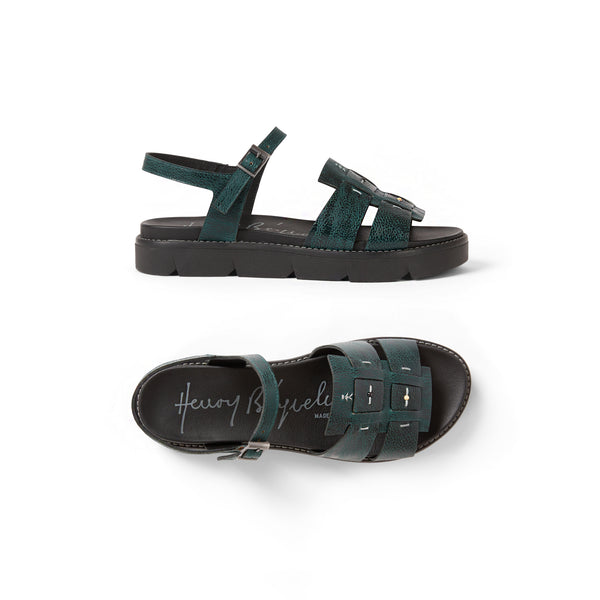 henry beguelin Patch Lux Sandal Teal