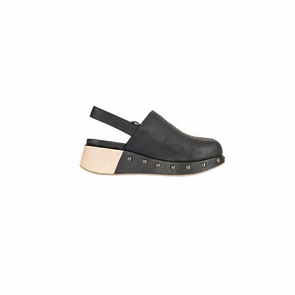Henry Beguelin Platform Clog Martellato Black