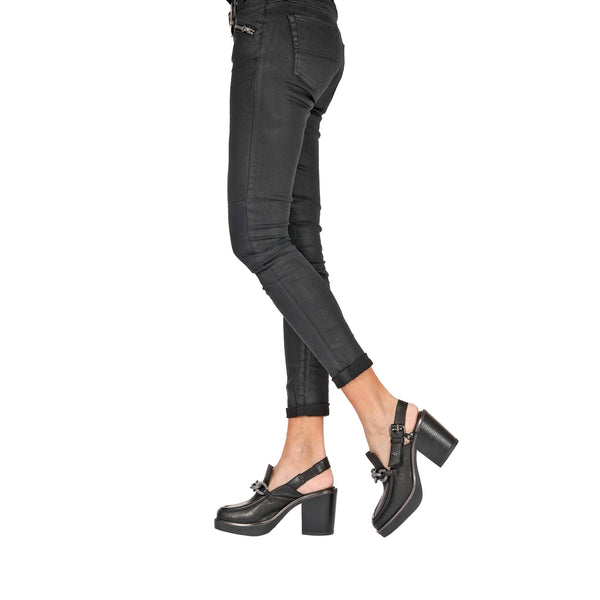 Henry Beguelin Platform Moccasin Old Iron Black