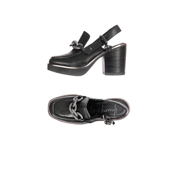 henry beguelin Platform Moccasin Old Iron Black