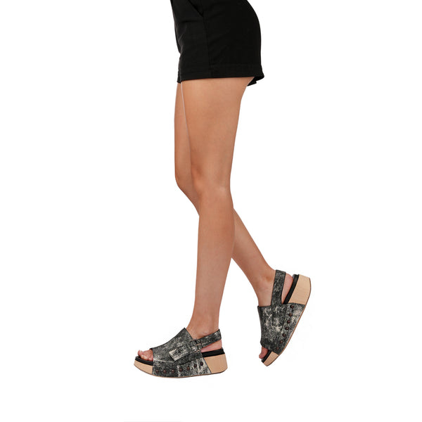 Henry Beguelin Platform Sandal Vintage Black