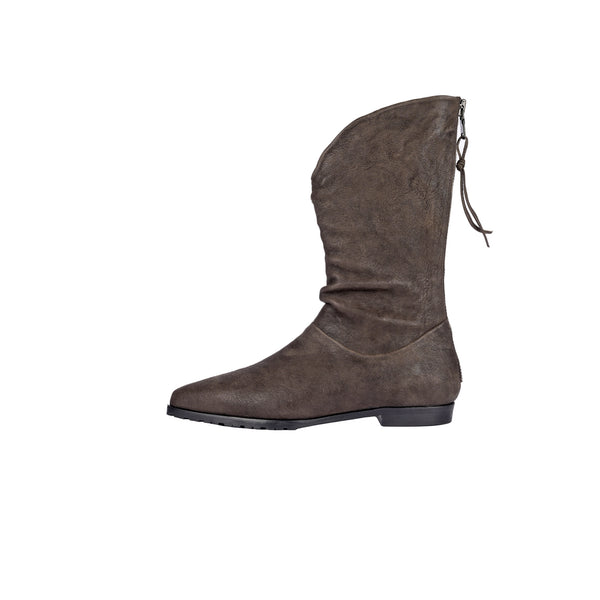 Henry Beguelin Pointed Boot Grattato Dark Brown