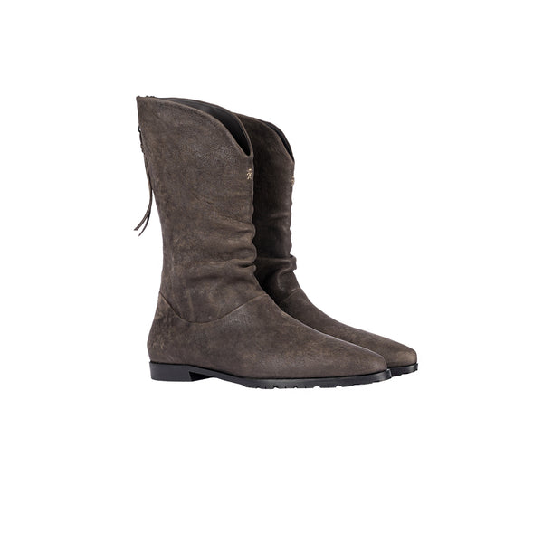 henry beguelin Pointed Boot Grattato Dark Brown