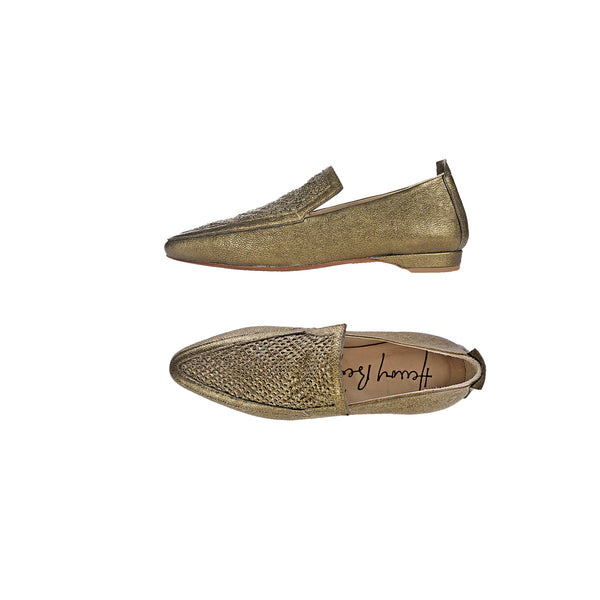 henry beguelin Pointed Slipper Mesh Lamè Bronze