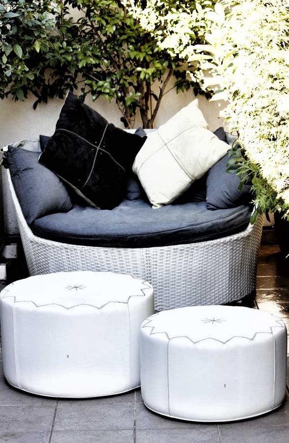 henry beguelin Pouf New Casablanca L Cervo White