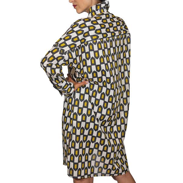 Henry Beguelin Printed Cotton Trench/Dress White