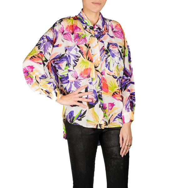 henry beguelin Printed Silk Shirt Purple