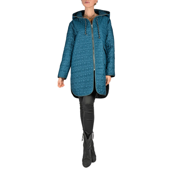 Henry Beguelin Quilt Omino Nylon Parka Teal