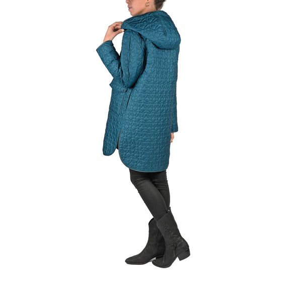 Henry Beguelin Quilt Omino Nylon Parka Teal