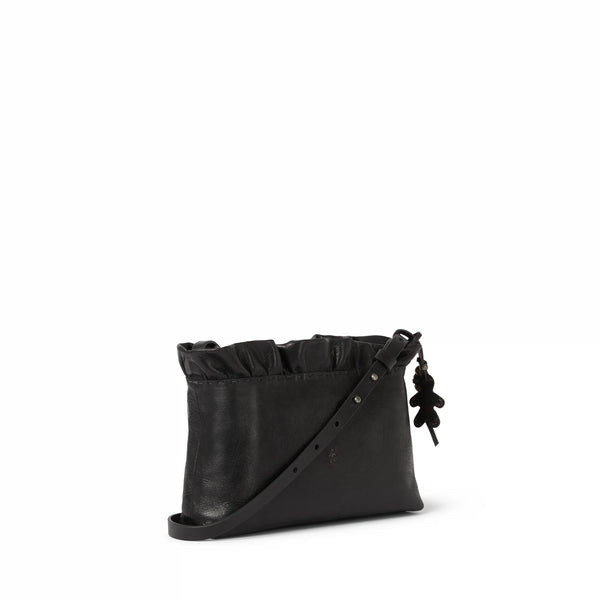 Henry Beguelin Ruched Zip Clutch York Black