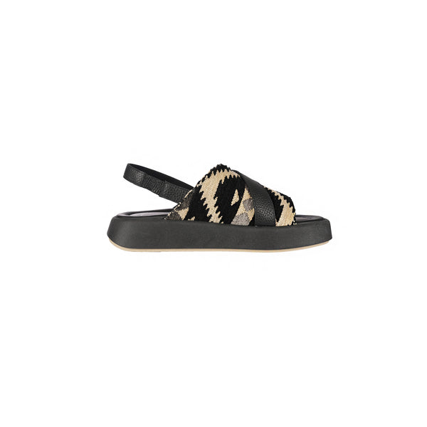 Henry Beguelin Sandal Azteco Fabric Black