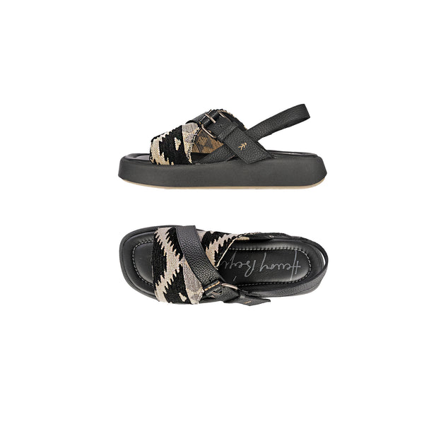 henry beguelin Sandal Azteco Fabric Black