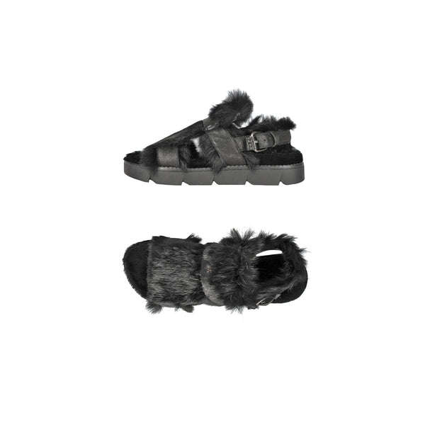 Henry Beguelin Sandal Fur Vegetal Wash Black