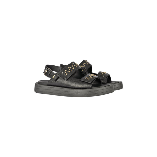 Henry Beguelin Sandal Greca Old Iron Black