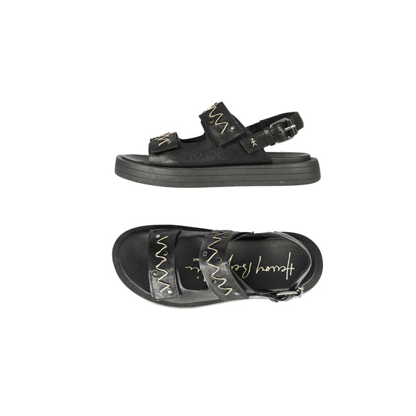 henry beguelin Sandal Greca Old Iron black
