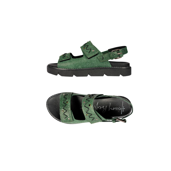 henry beguelin Sandal Greca Vegetal Wash Agave