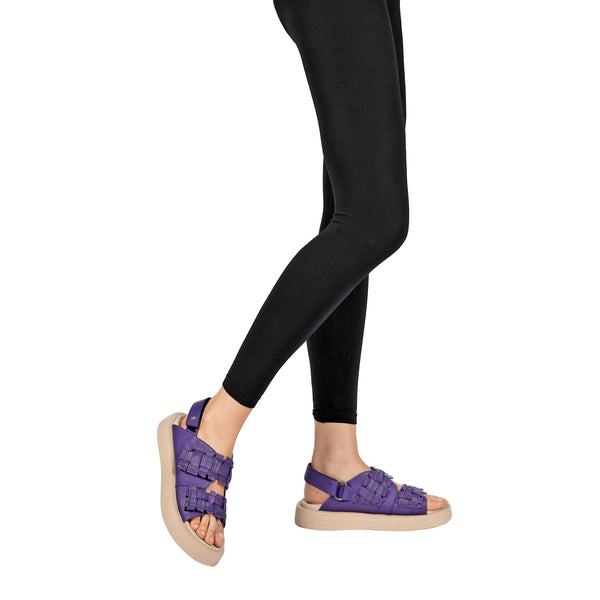 Henry Beguelin Sandal Intreccio Cesta Purple