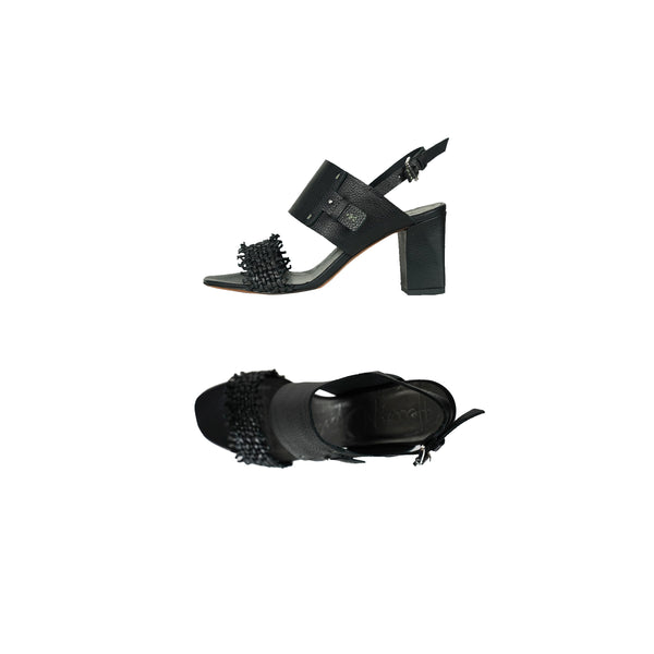 Henry Beguelin Sandal Intreccio Madreperla Black