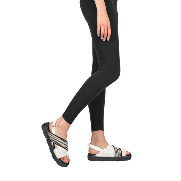 Henry Beguelin Sandal Intreccio Madreperla Gesso