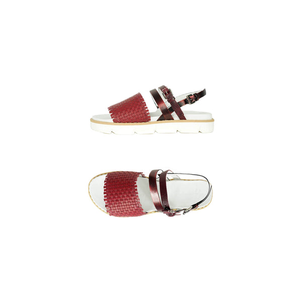 henry beguelin Sandal Intreccio Soft Burgundy