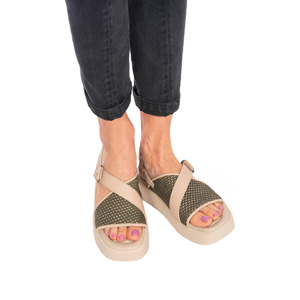 Henry Beguelin Sandal Mesh Beige