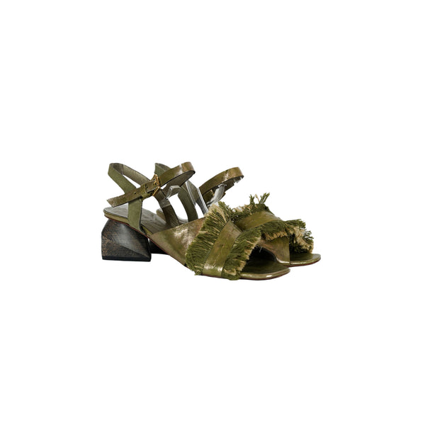 henry beguelin Sandal Metal Wash/Juta Lime