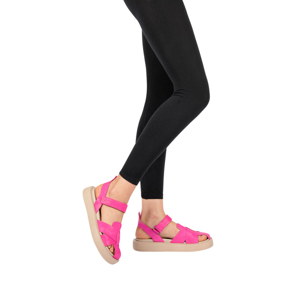 Henry Beguelin Sandal Old Iron Fuchsia