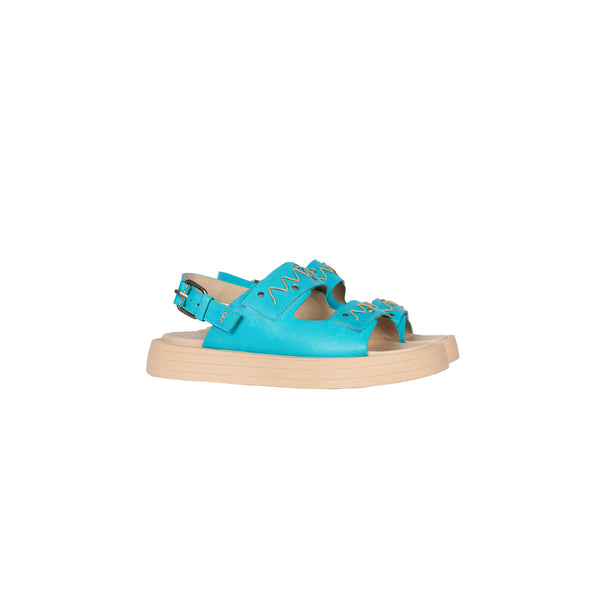 Henry Beguelin Sandal Old Iron Turquoise