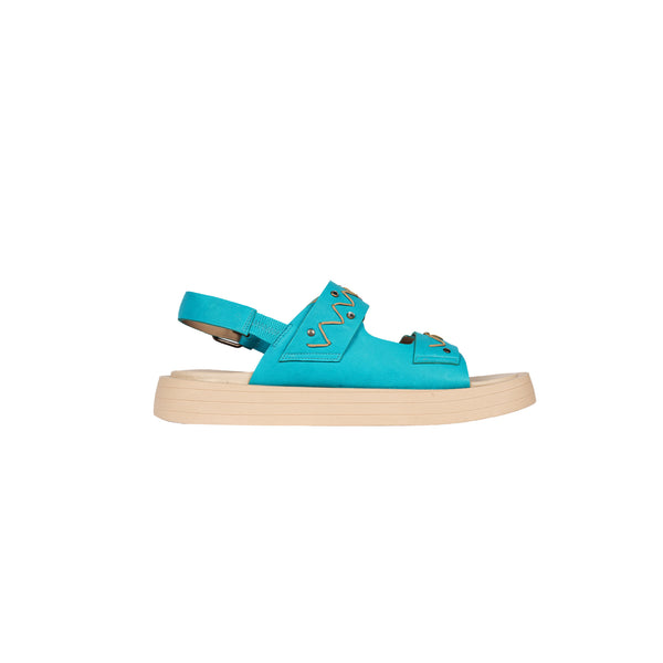 Henry Beguelin Sandal Old Iron Turquoise