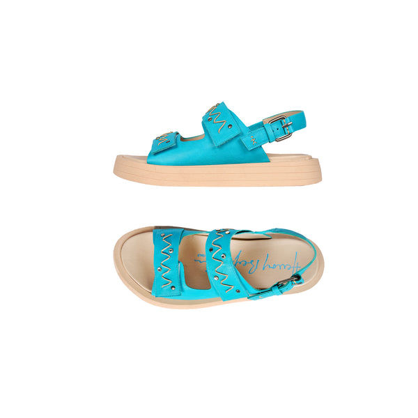 henry beguelin Sandal Old Iron Turquoise