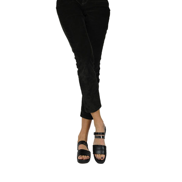 Henry Beguelin Sandal Printed Croco Black