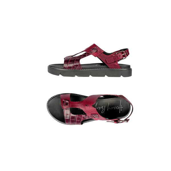 henry beguelin Sandal Tamponato St. Cocco Burgundy