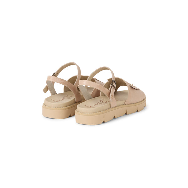 Henry Beguelin Sbiancato Buckle Strap Sandal Beige