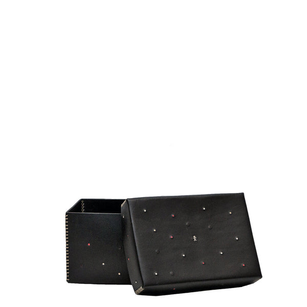 Henry Beguelin Scatola Perline M Cuoio Black