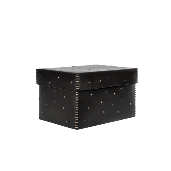 henry beguelin Scatola Perline M Cuoio Black