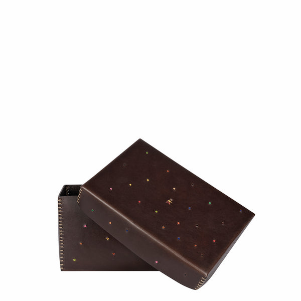 Henry Beguelin Scatola Perline M Cuoio Brown